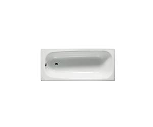 Roca Contesa A236060000 - Bañera Rectangular, Acero, Blanco, 150 cm - Sin válvula / Sin faldón