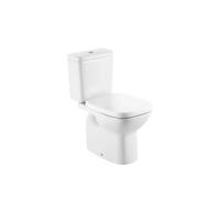 Roca Debba Inodoro con salida vertical de 35,5 cm fabricado en porcelana de color blanco - Asiento con tapa / Inferior