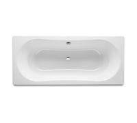 Roca Bañera rectangular Duo 180x80 cm esmaltada - Juego de patas / Válvula automática con sifón