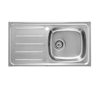 Roca,E,Fregadero de 1 cubeta de acero inoxidable y escurridor a la izquierda,A870H40901