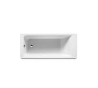 ROCA EASY Bañera con forma rectangular de 160 cm fabricada en acrílico de color blanco - Sin válvula / Ninguno