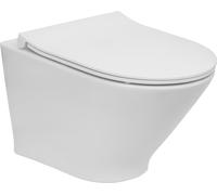 Roca Gap Round taza de inodoro con asiento de cierre suave suspendido sin reborde blanco brillante A34H0N3000