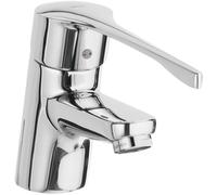 Roca - Grifo Monomando de Lavabo Victoria Acabado Cromado con Enganche para Cadenilla con Opción a Maneta Gerontológica o palanca médica para agua fría y caliente cartucho cerámico- A5A3125C00 - A5A31