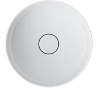Roca Inspira lavabo 37x37 cm circular sobre encimera blanco brillante A327523000