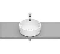 Roca Inspira lavabo 37x37 cm circular sobre encimera blanco mate A327523620