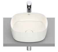 Roca Inspira lavabo 37x37 cm cuadrada sobre encimera marrón/beige mate A327502650