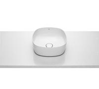 Roca Inspira lavabo 37x37 cm sobre encimera blanco brillante A327502000