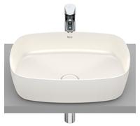 Lavabo de Fineceramic Diseño Soft y Un Acabado Beige Inspira 50cm Roca - Con sifón