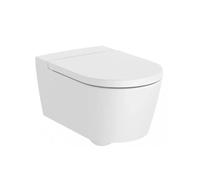 Roca Inspira Round A346527620 - Inodoro Suspendido con Tapa, Salida Horizontal, Blanco Mate