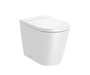 Roca Inspira Round A347526000 - Inodoro de Suelo con Cisterna Empotrada, Salida Dual, Blanco