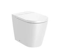 Roca Inspira Round Inodoro completo adosado de porcelana con un acabado en color blanco Rimless