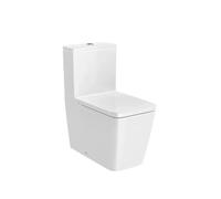 Roca Inspira Square Inodoro completo para instalación adosada a pared fabricado en porcelana de color blanco Rimless