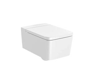 Roca Inspira Square Inodoro para instalación suspendida fabricado en porcelana de color blanco