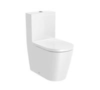 Roca Inspira Round Inodoro completo de porcelana con un acabado en color blanco Rimless