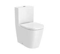 Roca Rimless Inspira Round Inodoro compacto completo fabricado en porcelana de color blanco