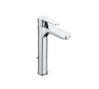 Roca Grifo monomando lavabo L20 A5A3C09C00, caño alto, Cold Start, desagüe automático, cromo