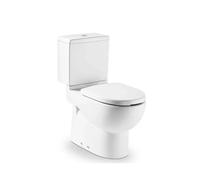 Roca Meridian Inodoro completo para personas con movilidad reducida fabricado en porcelana de color blanco - Con asiento con abertura sin tapa
