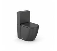 Roca Meridian - Inodoro de Pie Completo, Salida Dual, Negro Mate - Negro mate