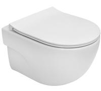Roca Meridian-N Compacto conjunto taza de inodoro + tapa suspendido sin reborde blanco A34H242000