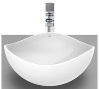 Roca Ohtake lavabo 38x38 cm sobre encimera blanco brillante A327A15000