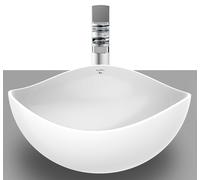 Roca Ohtake lavabo 38x38 cm sobre encimera blanco brillante A327A15S00