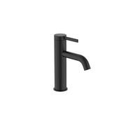 Roca Ona Grifería para lavabo con tecnología Cold Start, grifo monomando con enlaces de alimentación flexibles de fácil instalación, mezclador de baño con desagüe click-clack, negro mate, A5A3A9ENB0