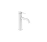 Roca Ona - Grifo Monomando para Lavabo Cold Start, Cuerpo Liso, Válvula Click-Clack Incluida, Apertura en Agua Fría, Ahorro de Agua y Energía, 5 l/min, Blanco Mate, A5A3A9EB00