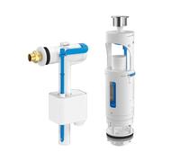 Roca Pack Mecanismo Doble Descarga Plus + Alimentación Lateral A3L + Fijaciones + 2 Pulsadores Ø48/58 mm - Recambio Universal Cisterna Inodoro - Ref. A822509300