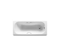 ROCA PRINCESS Bañera rectangular con asas de 170 cm fabricada en acero de color blanco - Sin válvula / Juego de patas universal / Sin faldón