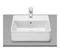 ROCA SQUARE A3270MM000 Lavabo sobre encimera de porcelana de 42 cm con un acabado en color blanco
