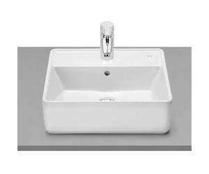 ROCA SQUARE A3270MM000 Lavabo sobre encimera de porcelana de 42 cm con un acabado en color blanco