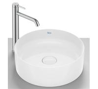 Roca Terra lavabo 39x39 cm circular sobre encimera blanco brillante A32787NS00