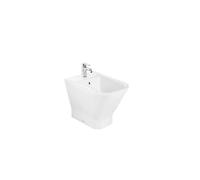 ROCA THE GAP A357477000 Bidet compacto y adosado a pared con un agujero para grifería de 35 cm de porcelana blanca Square - BL Blanco / Con tapa