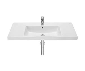 Roca,The Gap,Lavabo de porcelana mural,Blanco,repisa integrada,1000mm x 460mm x 175mm,A3270MA000