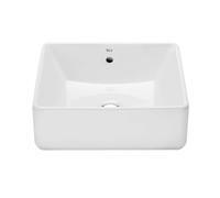 Roca The Gap - Lavabo sobre encimera 39x37 cm, con rebosadero, sin orificio para grifo, blanco A3270ML000