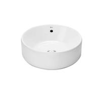 Roca The Gap - Lavabo sobre encimera, diámetro 39 cm, con rebosadero, sin orificio para grifo, blanco A3270MJ000