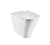 Roca The Gap Square Inodoro Rimless de tanque alto con tapa y asiento de salida dual - Sin tapa