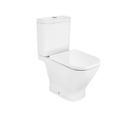 Roca The Gap Inodoro completo de salida horizontal fabricado en porcelana de color blanco - Asiento con tapa / Inferior
