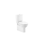 Roca Victoria A342V05000 - Inodoro de Pie Completo, Adosado a la Pared, Salida Dual, Blanco - Asiento con tapa con amortiguador / Lateral