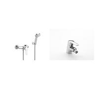 Roca Victoria A5A2025C02 - Grifo monomando ducha -N cromo + Victoria A5A6125C00 - Grifo monomando bidé -N cromo