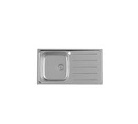 ROCA VICTORIA A873901A01 Fregadero de acero inoxidable de 90 cm con escurridor a la derecha - Con sifón salvaespacio