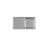 ROCA VICTORIA A874801A01 Fregadero de acero inoxidable de 80 cm con escurridor a la izquierda - Con sifón salvaespacio