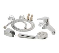 Roca Victoria - Grifería Monomando Exterior para Ducha con Ducha de Mano - Flexible 1,50 M - Soporte de Ducha Articulado