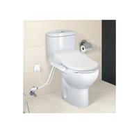 Roca Victoria Inodoro completo fabricado en porcelana de color blanco Multiclean horizontal con tecnología Rimless - Multiclean Shower toilet Premium / Lateral