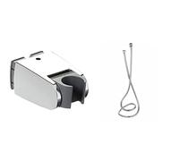 Roca,Wall,Soporte articulado para ducha de mano,A5B5350C00 & Flexible metálico anti-torsión universal de 1,50 m, A5B2816C00