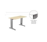 Rocada | Mesa Oficina Ancha para Teletrabajo | Estructura de Acero en L Color Gris | Mesa Robusta Regulable en Altura | 140 X 80 Cm | Acabados en Blanco