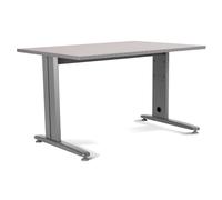 Rocada | Mesa Oficina Ancha para Teletrabajo | Estructura de Acero en L Gris | Robusta y Fácil Montaje | 140 X 80 Cm | Acabados en Gris