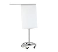 Rocada | Pizarra Blanca Magnética Portátil | Rotafolios con Ruedas | Borrado en Seco con Caballete ! Fijaciones para Bloc de Notas Dina4 | 68x95cm