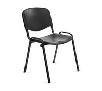 Rocada – Silla confidente RD-975V15-4, 4 patas, PVC negro, estructura metálica apilable