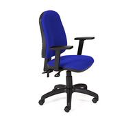 Rocada, Silla de Escritorio Ajustable, Silla de Oficina con reposabrazos y Ruedas, Silla giratoria Comupter en Tela Transpirable Reforzada (Azul)